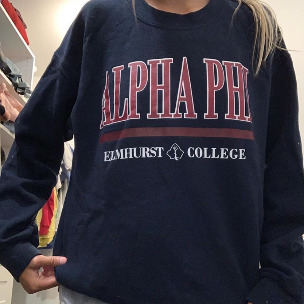College sweatshirt